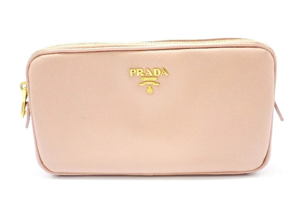 Prada Bag Shoulder Pouch Clutch handle Saffiano